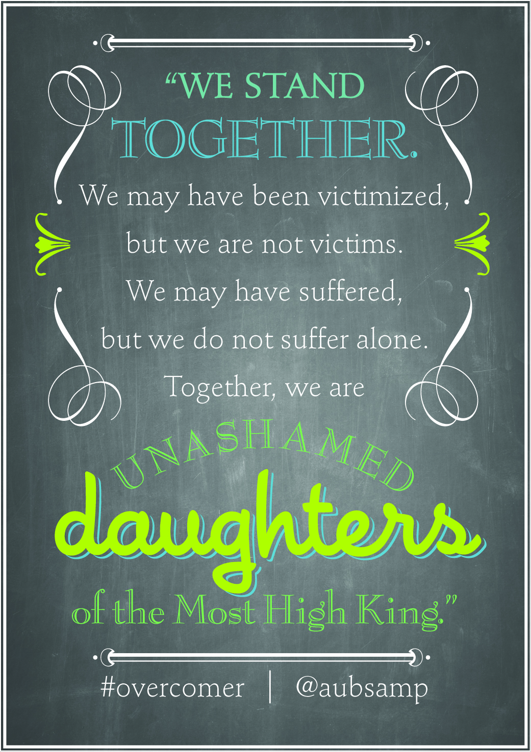 Unashamed Daughters of the Most High King