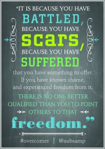 There's no better qualified than you to point others to that freedom