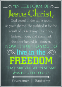 Now it's up to you to Live in the Freedom